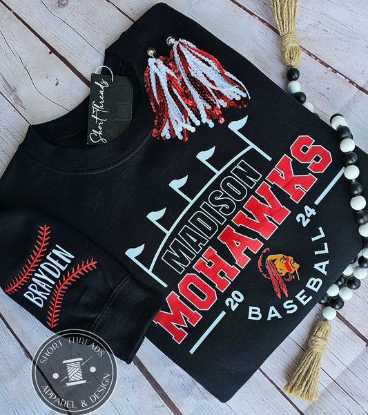 "Mohawks" Baseball Crewneck