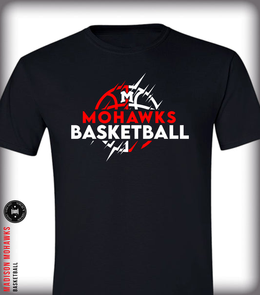 Mohawks Abstract Basketball Adult T Shirt