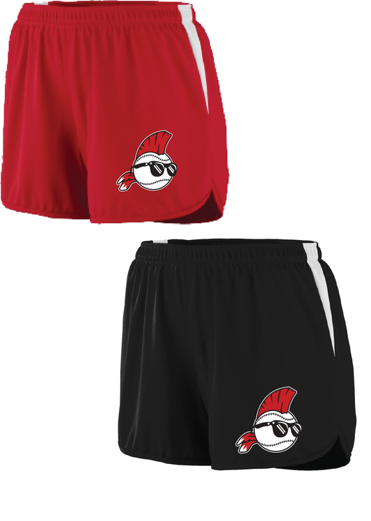 Women's Velocity Track Shorts w/ Baseball Mascot