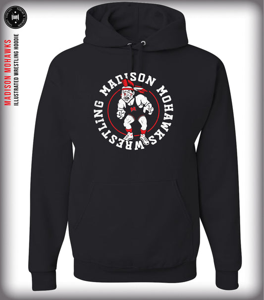 Mohawks Illustrated Wrestling Hoodie