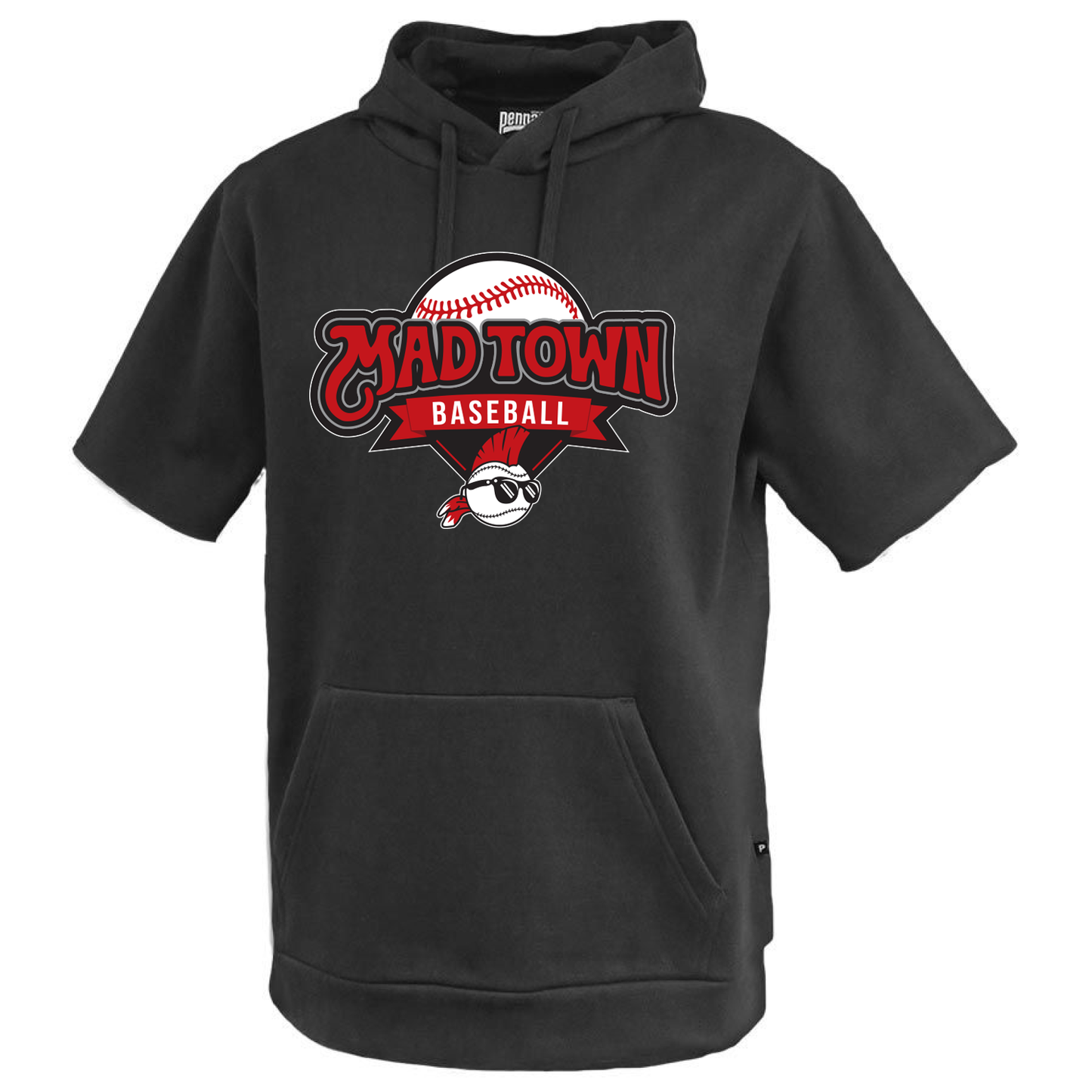 Adult/Youth Fleece Short Sleeve Hoodie w/ Baseball Logo