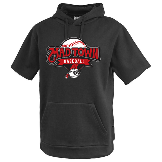 Adult/Youth Fleece Short Sleeve Hoodie w/ Baseball Logo