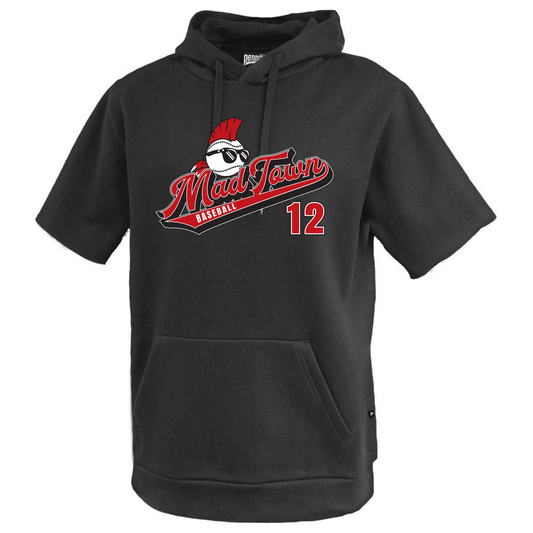 Adult/Youth Fleece Short Sleeve Hoodie w/ Tail Logo & Number