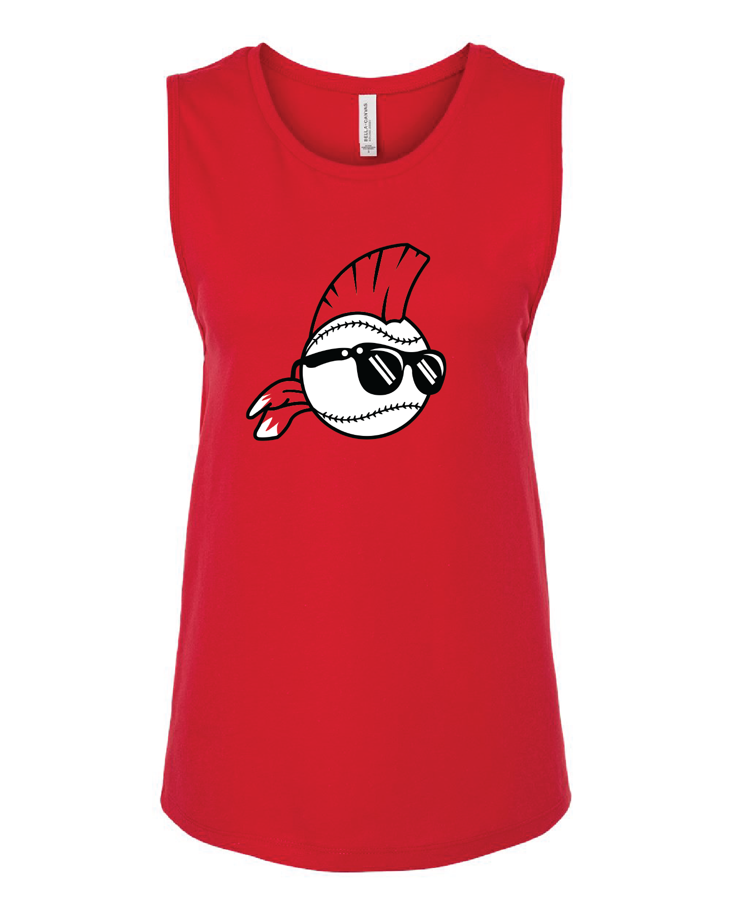 "Baseball Mascot" Women's Muscle Tank